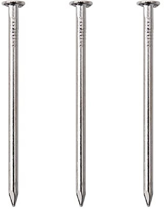 120pcs Hardware Nails, 2 Inches Nickel Plated Hanging Nails, Wall Nails for Hanging, Wood Nails, Long Nails (2 In)