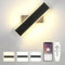 Led Wandleuchte Innen mit Fernbedienung & Bluetooth APP, 24W Smart Wandlampe Dimmbar 2700K-6500K Einstellbar Farbtemperatur und Helligkeit Modern Up Down Wandbeleuchtung mit Nachtlicht Modus