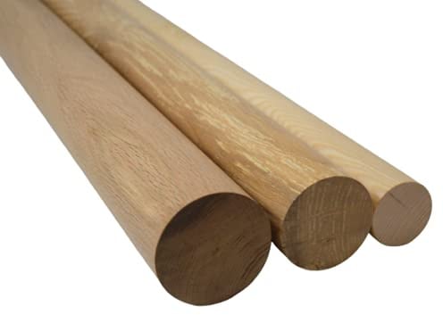 Hilwood Rundstab Rundstäbe, Ø 60 mm bis 120 mm, Eiche Esche Buche Massivholz Holz (Buche, 100 mm)