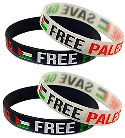Free Palästina Silikonarmband, Palestine Zeichen Handring, Inspiration Dekoratives Armband, Save Gaza Charms Manschette Armreif