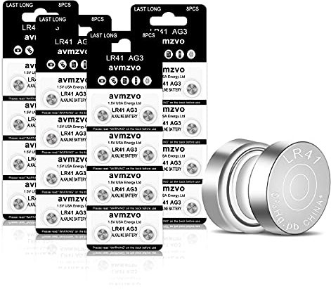 LR41 Batteria a Bottone Pile AG3 1.5V Alcalina 32 Pezzi LR 41 G3 384 392 SR41 W【3 Anni di Garanzia】 (LR41-32)