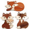Drechslerei Kuhnert Christbaumschmuck Fuchs - 6er-Set - 7 cm