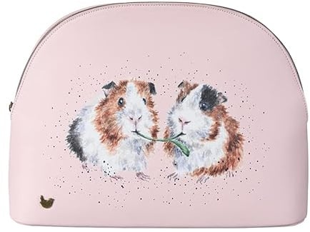 Wrendale Designs Kosmetiktaschen Meerschweinchen, Kaninchen und Hamster, rose, Large Cosmetic Bag,