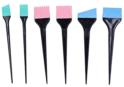 Ensemble de Pinceaux pour Teintures Capillaires, 6 Pièces Brosse pour Teintures Capillaires en Silicone pour Salon de Coiffure pour Salon de Coiffure