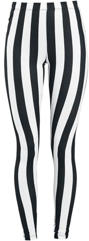 Gothicana by EMP Damen Schwarz/weiß gestreifte Leggings L