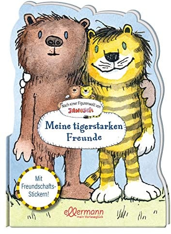 Nach einer Figurenwelt von Janosch. Meine tigerstarken Freunde: Mit Freundschafts-Stickern!. Freundebuch für den Kindergarten