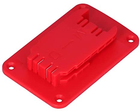 5Pcs Battery Bracket, Tool Holder Mount, Mount Battery Fixing Bracket, Storage Rack Tool for Milwaukee Power Tools Fastening on Wall Bench(Red)