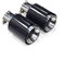 DHWUIASF 2 Teile/Satz Kohlefaser Edelstahl Auspuff Endrohr Endrohr Für BMW G20 G21 330i Auspuffblenden (Color : Glossy Silver)