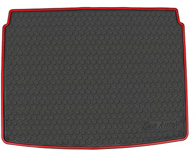 Matericuo Kofferraummatte für Jeep Renegade 2015–2024, Schwarz/Rot, Gummi, Allwetterschutz