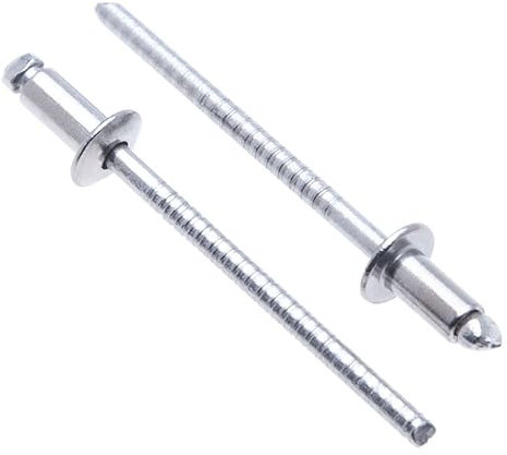 3.2mm x 6mm Rivetti Ciechi in Acciaio Inox A2, Confezione da 50 – AISI 304 Rivetti per Metallo, Rivetto Cieco a Testa Bombata, Rivetti Pop per Carrozzeria, Chiusura in Metallo – Spingere i Rivetti