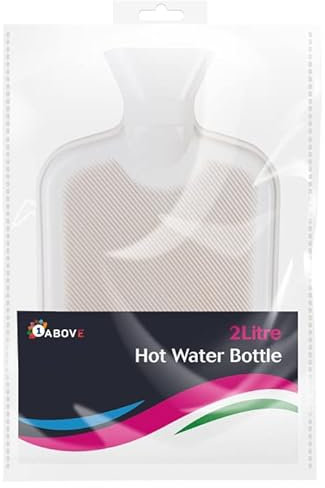 1ABOVE 2 Litre HOT Water Bottle for Feet, Shoulder, Hand, Back, Neck, and Menstrual Cramps Pain Relief (Cream)