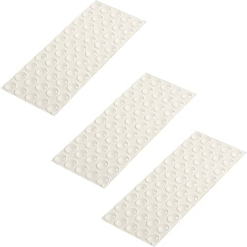 HELPMATE Gummipuffer transparent 150 Stück rund klein selbstklebend 8mm x 1,6mm Höhe Lärm- und Rutschstopper Elastikpuffer Schutzpuffer Türpuffer