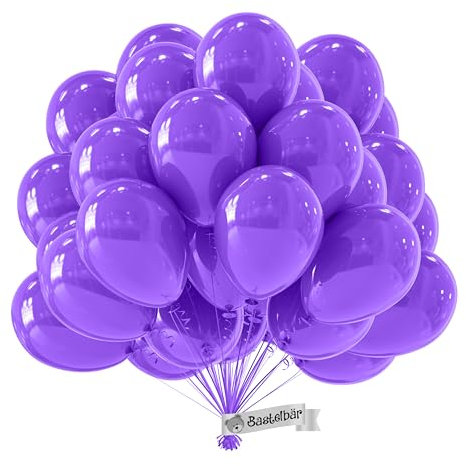 Palloncini Viola Organico • 50 Pezzi • Prodotto in Europa • Ø34cm • Palloncini Lilla biologici certificati e sostenibili • Palloncini compleanno • palloncini lilla pastello • Palloncini elio Naturale