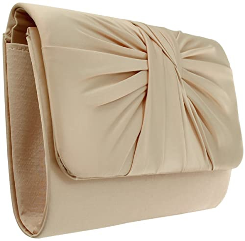 Failsworth Millinery Satin Clutch Bag in Cameo, size: One Size
