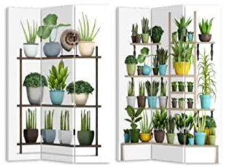 Separador de 3 paneles de 180 x 120 macetas plantas