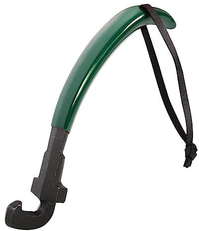 OLAMO BBQ Grate Lifter Gripper with Green Protective Cover For Big Green Color Egg,Cast Iron Cooking Grid Lifter for BGE,KJ,Primo Kamado Grill Accessories For Moving Cast Iron Or Steel Hot Plate Grate