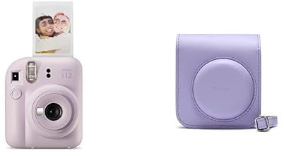 Fujifilm instax mini 12 Lilac Purple - Macchina Fotografica Istantanea & mini 12 custodia per fotocamera, Viola Lilla