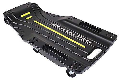 MichaelPro 40-Inch Mechanic Creeper – Low Profile Automotive Creeper, 350 Lbs Capacity Rolling Garage Car Creeper, Shop Creeper with Tool Trays | MP016003