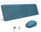 Wireless Keyboard and Mouse, XTREMTEC 2.4G Full Size Wireless Keyboard Mouse Combo-Ultra Slim Silent Cute Computer with USB Receiver for Windows,OS,PC,Desktop, Mac,Tablet,US Layout(Blue A)