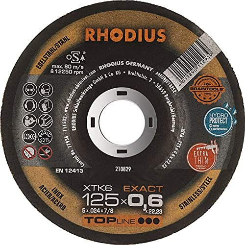 50x Rhodius Extradünne Trennscheibe XTK6 EXACT 115 x 0,6 x 22,23