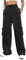 Nuofengkudu Termici Pile Larghi Felpati Pantaloni della Tuta da Donna Coulisse Elastico Vita Alta Cargo Tasche Joggers Comodi Sportivi Casa Pantalone Jogging Invernale Casual Nero L