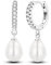NARMO 925 Sterling Silber Hoop Ohrringe Wasser Tropfen Perle Hoop Ohrringe für Frauen Mädchen Dangle Drop Ohrringe
