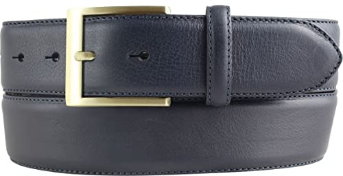 BELTINGER Hochwertiger Jeansgürtel aus Vollrindleder mit goldener Gürtelschließe 4,0 cm | Bombierter Ledergürtel Herren 40mm | Jeans-Gürtel made in Italy