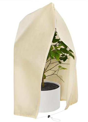 Primal Internet GmbH Pflanzenschutz Winter Kübelpflanzen | Hochwertiges Vlies 80x100 cm | Winterschutz für Pflanzen | Kälteschutz