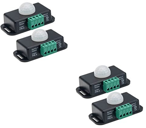 OSALADI 4stücke Bewegungssensor Lichtschalter Dc Einstellbare Verzögerungszeit Minuten Für Innen Und Außenanwendungen Für -Streifen Und Wandlampen