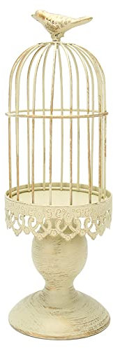 Vogelkäfig-Kerzenhalter, Dekorativ, 29,6 X 10,5 X 10,4 cm, Eisenmaterial, Vogelkäfig-Kerzenhalter, Retro-kreativer Eisen-Kerzenhalter für Tischdekorationen, Vogelkäfig-Kerze