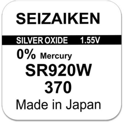 2 Pcs Pile Montre 370 SR920W SEIZAKEN Seiko Pile Bouton Watch Battery Made in Japan