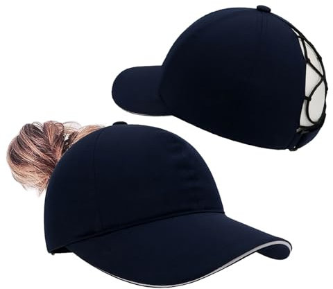 YAMEE Damen Baseball Cap Pferdeschwanz Sommer, Schachtelhalm-Hüte Baseballkappe Wasserdicht, Sportmütze Leicht Weich Atmungsaktiven, Sonnenschutz Schnell Trocknend