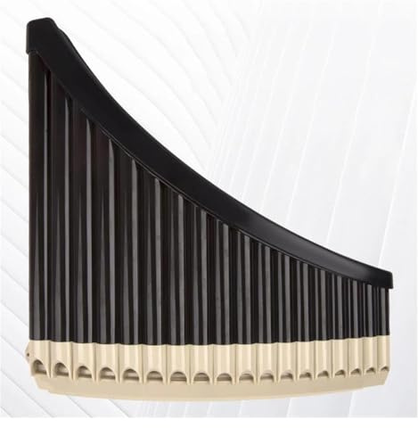 pan flute instrument Left Hand 18-well Resin Curved Pan Flute 16 Tone Play (Color : 18bk)