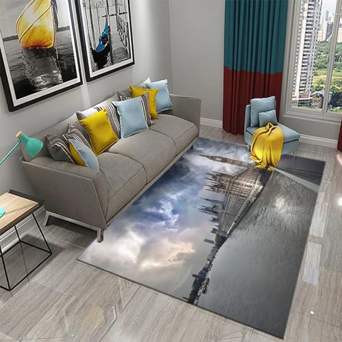 London, England, Nachtansicht -Druck 3D-Teppich Für Wohnzimmer, Flanellteppich, 80 X 120 Cm / 31,5 X 47,2 Zoll Schlafzimmerteppich, Badematte, Heimdekoration, Moderne Für Küche Flur Esszimmer -1R2S+U4