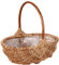 POTRUWE Korbgeflecht aus Rattanband für Blumenmädchen, Handgewebter Osterkorb, Weidenkorb, Obstkorb mit Henkel, Ländlicher Vintage-Picknickkorb mit Futter für (30 cm）