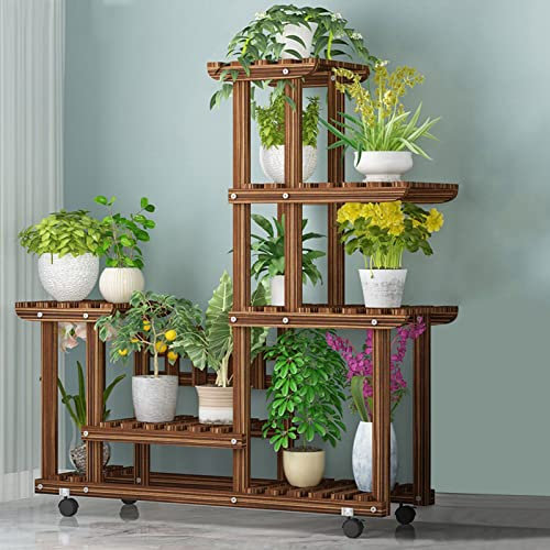 RWRAPS 6 Ebenen Blumen Pflanzständer Holz Pflanzer Leiter Ständer Garten Outdoor Hinterhof Möbel Dekoration Ständer