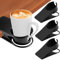 3PCS Drinking Cup Holder Clip Kalolary Chair Desk Bottle Cup Stand DIY Glass Clamp Storage Saucer Clip with Groove for Potted Plant Beverage Coffee Mug Holder Clip for Home & Office (Black)