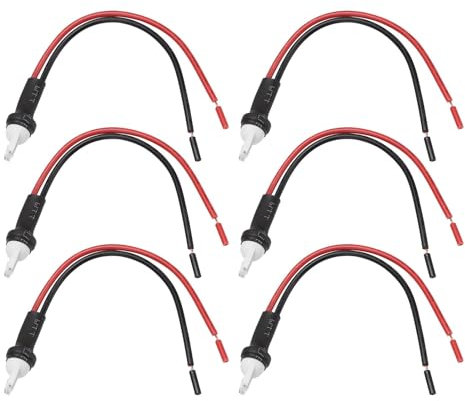 VGOL 6 Stück T10 Steckerbuchse, verlängerter Kabelverbinder, Steckeradapter, Montagehalter, passend für 194 168 W-5 W Kabelbaum für Blinker, Tagfahrlicht