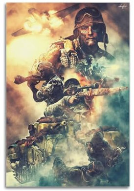 OLKYSWBFFD Battlefield 5 Spiel-Poster, dekoratives Gemälde, Leinwand, Wandposter und Kunstdruck, modernes Familienschlafzimmer, Dekoration, Poster, 30 x 45 cm