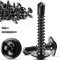 TXXATX Viti Autoperforanti M4,2x25 mm Viti Acciaio Inox 410 Viti Autofilettanti 60 Pezzi Viti Autoforanti con 2 Punte da Trapano Viti a Testa Rotonda per Porte Legno Finestre Metallo Mobilia