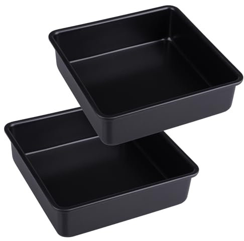imposyu Lot de 2 Plats à Gratin Carrés Petit plat à Four Carrés Plat à Gratin Four Moule à Brownie Plat Four Plaque Four Antiadhésifs, pour Gâteaux, Brownies, Lasagnes, Rôtis