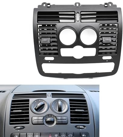 AEIOUPMMA Rejilla de ventilación del Aire Acondicionado Central Izquierdo y Derecho del salpicadero del Interior del Coche para Mercedes Benz Vito Viano W636 W639 2004-2015 (Modelo Central A)