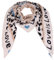 Damen Musselin Halstuch Made in Italy mit Leo Love Happy– Leichtes Dreieckstuch für Frühling & Sommer, Baumwolle, ca.195x85 cm (Love Beige Taupe)