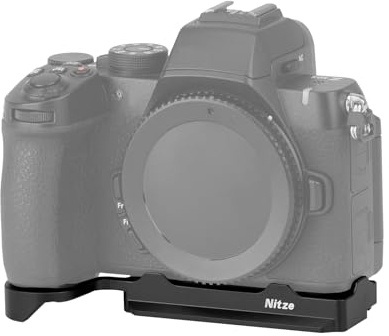 Nitze Z50 II Grundplatte für Nikon Z50II, Z50 II-Untermontageplatte aus Aluminiumlegierung mit Schnellwechselplatte für Arca, Riemenöse und 1/4-Gewindelöcher für Stativ & Stabilisator – T-N07A