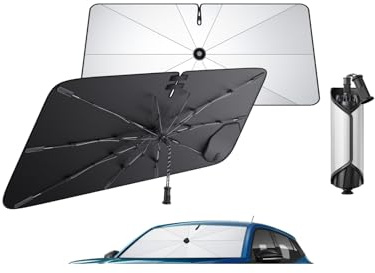 ECOZEN Parasol para Parabrisas Delantero de Coche Peugeot 2008 E2008 P24 2020-2026, Parasol Autoadhesivo Coche Delantero Plegable Protección UV y Solar Parasol de Verano Accesorios Peugeot 2008