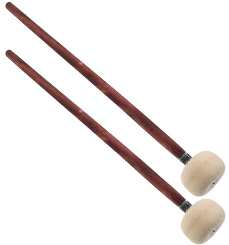 PRETYZOOM 2pcs Mailloches de Batterie en Bois Tête en Feutre, Design Classique Élégant, Qualité Sonore, Outil Multifonction pour Percussion et Tambour