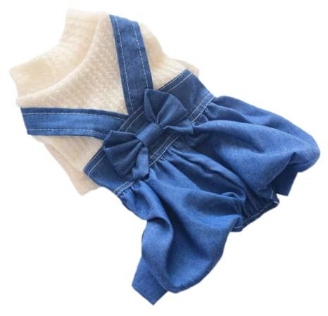 COOPHYA Pantaloni Salopette in Jeans per Cani e Cuccioli Taglia Xl, Abbigliamento Protettivo e Fresco per Piccoli Animali, Stile Retrò e Casual per Tutte le Stagioni