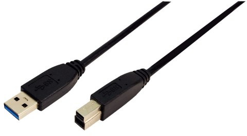 LogiLink CU0025 USB 3.0 Kabel, AM to BM, 3m schwarz