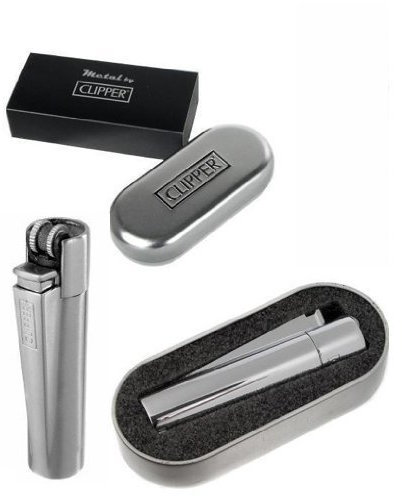 Metall Clipper Feuerzeug in Edelstahl + Gift Tin Portofreiheit [Misc.]