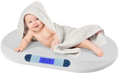 Smart Weigh Pèse-bébé Numérique avec un Large Écran LCD Rétroéclairé, 3 Modes de Pesage et une Fonctionnalité de Tare de 20 kg/ 44 lb